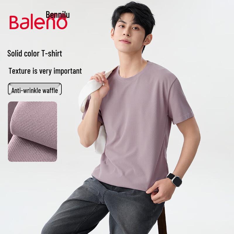 Baleno Men s Waffle Knit Short Sleeve T-Shirt 4XL