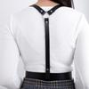Black Leather Body Harness Belt - Adjustable Punk Waist and Shoulder Straps for Women, Sexy Fashion Accessory