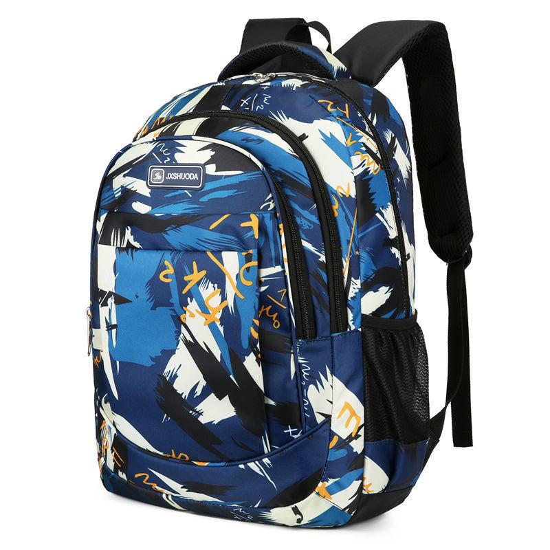 Printed Travel Leisure Backpack Wear Resistant Schoolbag Student