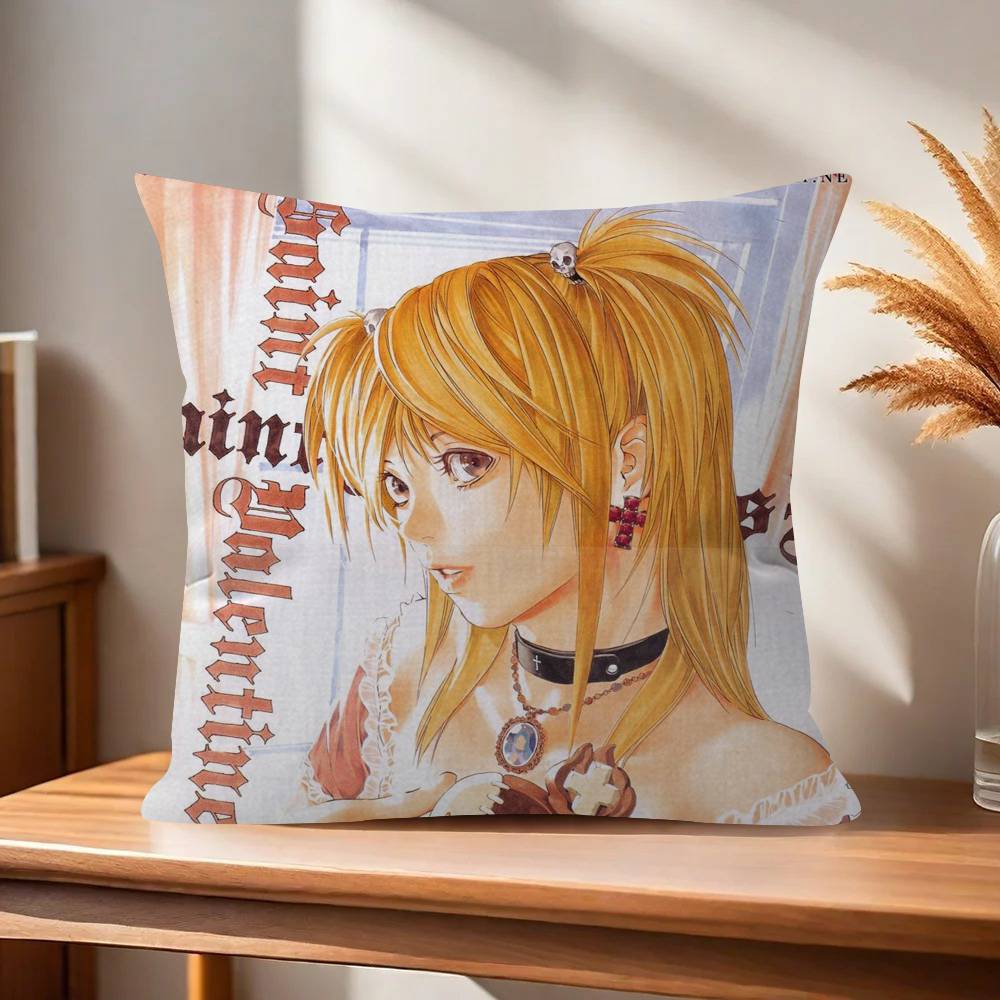 Anime Death Note hororr  Cushion Cover Inches Farmhouse Decor Home Throw Pillow Covers for Couch Decorations