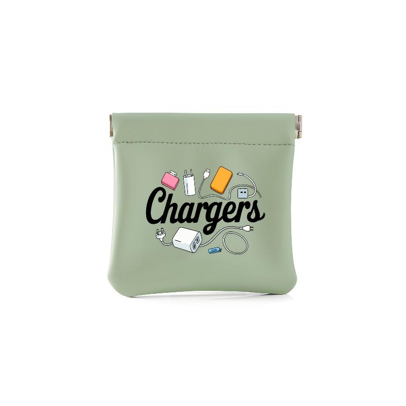 Portable Pop-Up Spring Storage Bag, Data Cable & Lipstick Pouch, Small Item Organizer, Multi-Functional with Automatic Closure зелёный