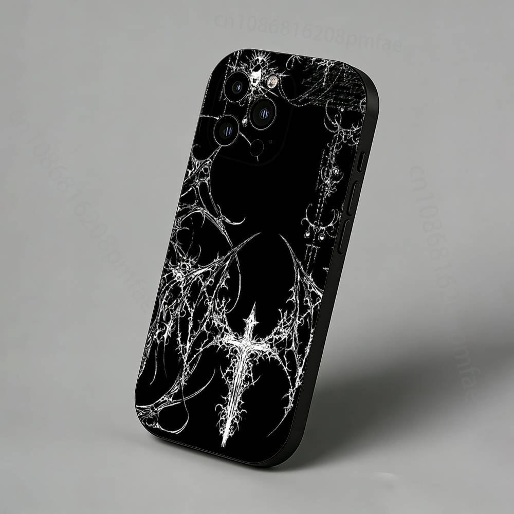 

Готичний Кібер Сигіл Хрест Чохол для iPhone 16,15,14,13,12,11 Pro,Max,Plus,X,XS,XR,SE,Mini Захисна Накладка на Задню Панель iPhone12mini