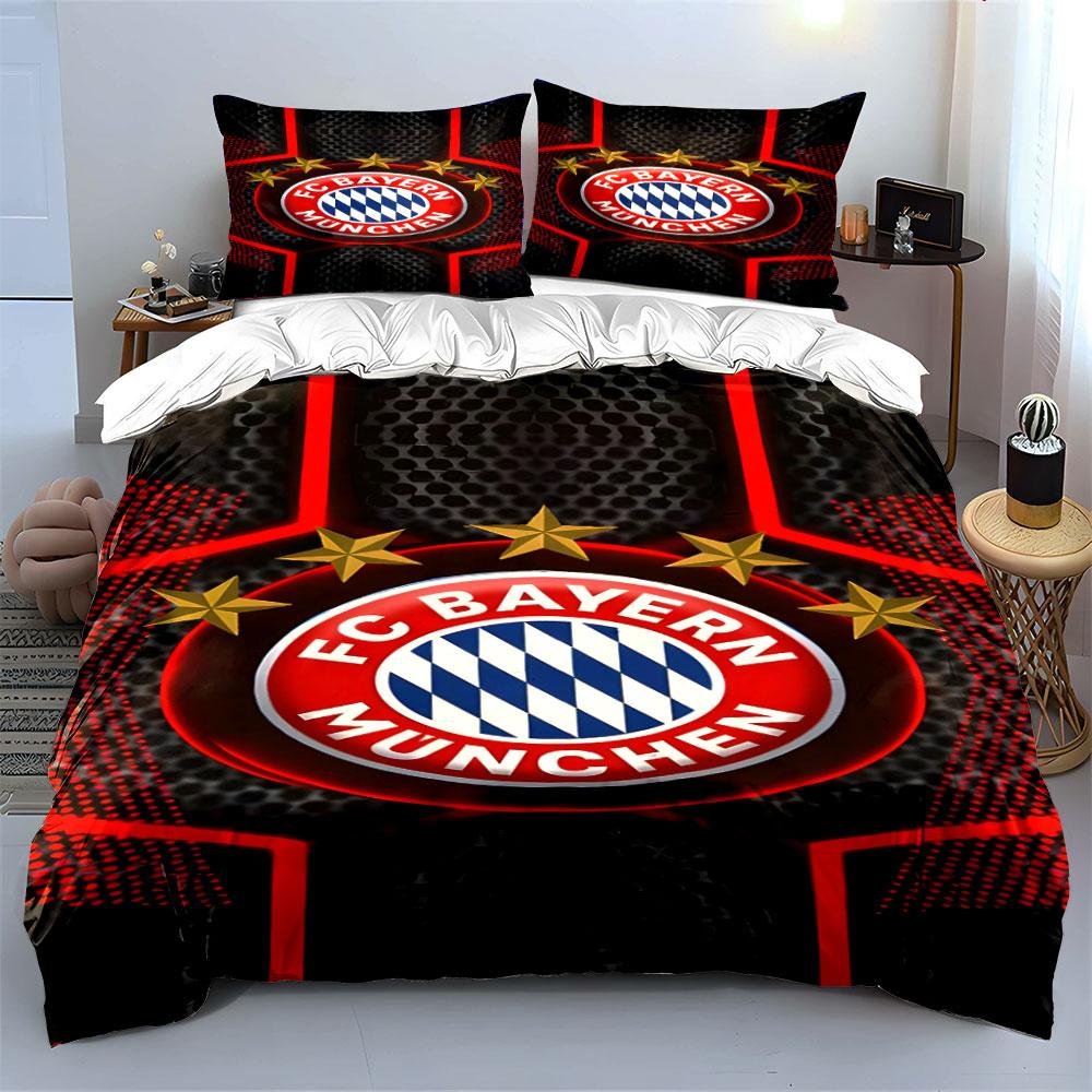 Logo FC Bayern Monaco. Set lenzuola Set copripiumino Copripiumini Federe(1 * Copripiumino 2 * Federe senza imbottitura per piumino)