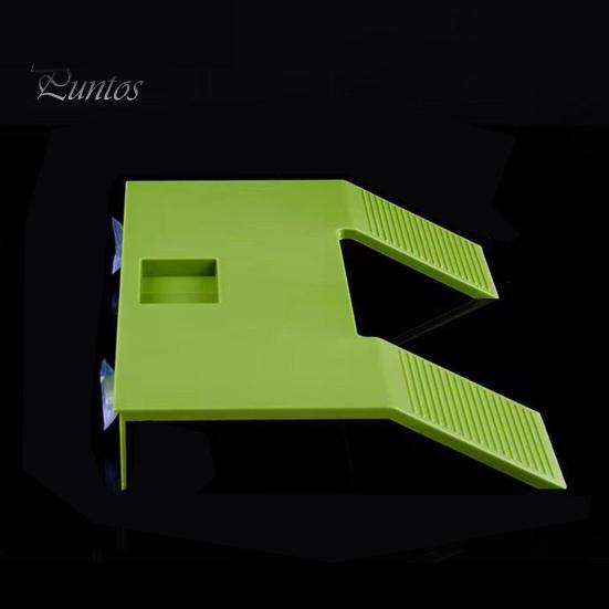 Turtle Basking Platform Non-Slip Texture Easy Install Plastic Turtle Terrace Ramp Floating Island Wide Sunbathing Area with Suction Cup for Tank