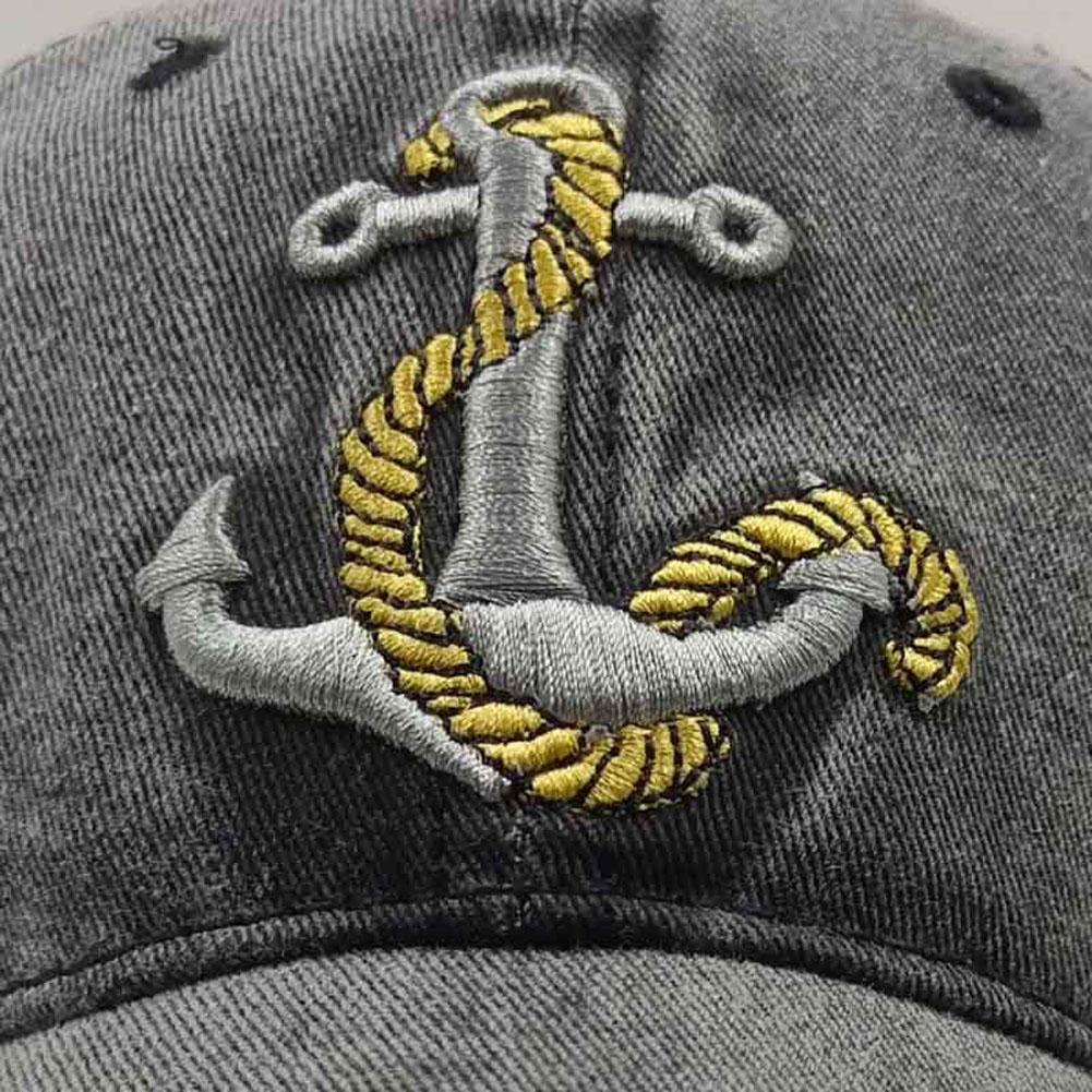 Unisex Retro Casual Baseball Cap Casquette Embroidery Anchor Sunproof Hat Outdoor Sunhat