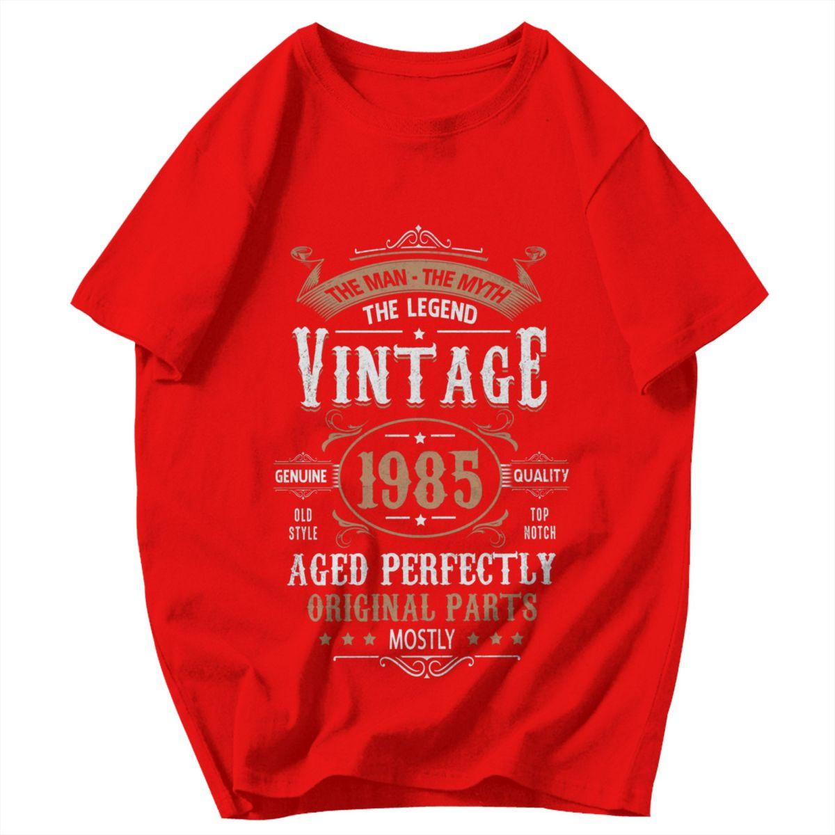Men T Shirt 1985 40th Birthday Vintage Summer Y2K Graphic Tees Unisex Clothing T Shirts S