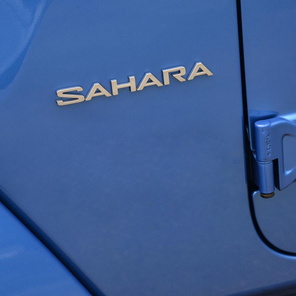 Car Trunk Rear Sticker ABS SAHARA Side Wing Emblem Decoration Decals Accessories For Jeep Wrangler Sahara Modification JP JL