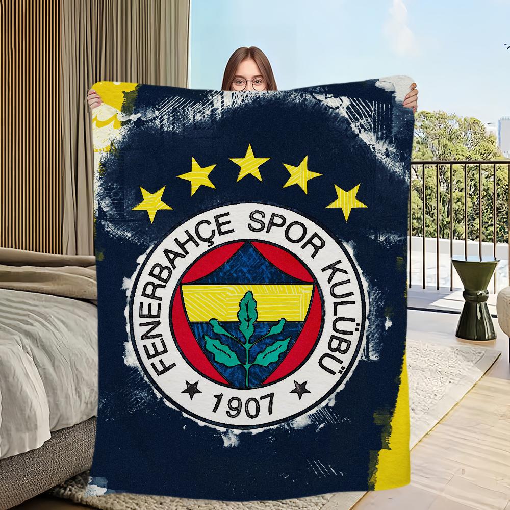 F-FenerbahceS Skicomfort teplá měkká domácí dětská pikniková deka vhodná do obývacího pokoje, kanceláře, na každodenní cestování, dárky