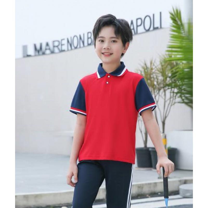 Summer Short Sleeve Student Uniform Set: High School Sportswear with Logo, Men's and Women's Two-Piece