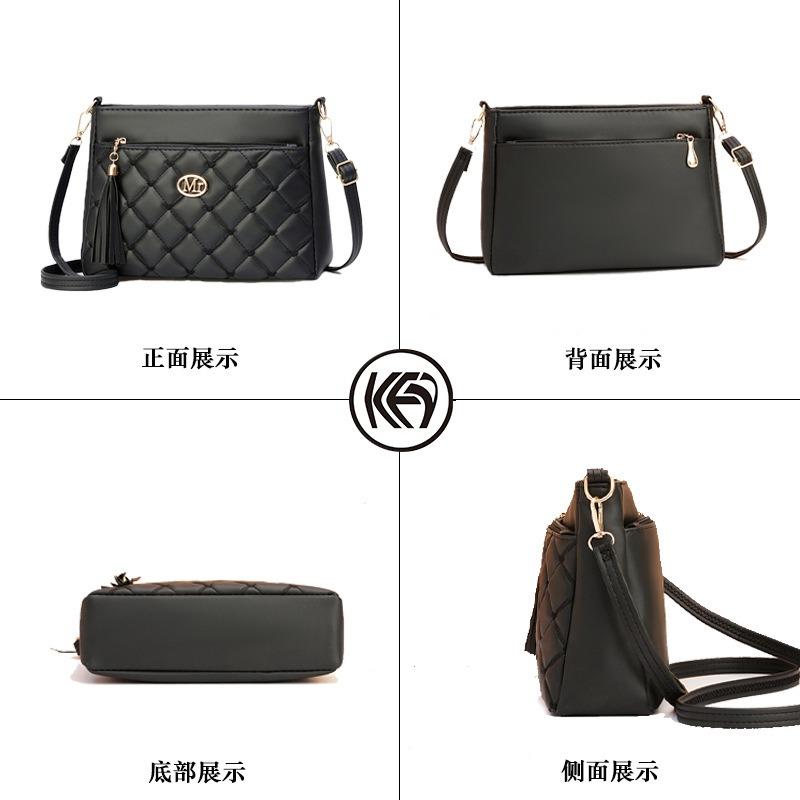 New Large-capacity Square Bag Fashionable Shoulder Bag Retro High-end Tassel Multi-compartment Messenger Bag