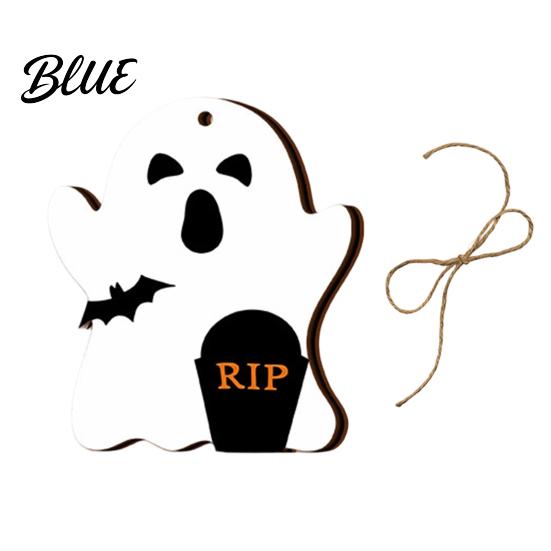 Ghost And Pumpkin Decor Halloween Wooden Hanging Sign with Hemp Rope Cute Outdoor Pendants for Home Party Wall Decorations Holiday Art