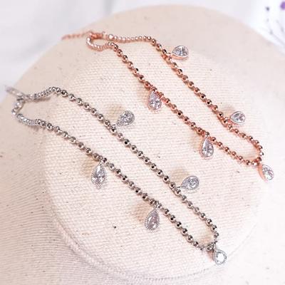 Women's Daily Jude Cubic Waterdrop Anklet Bracelet