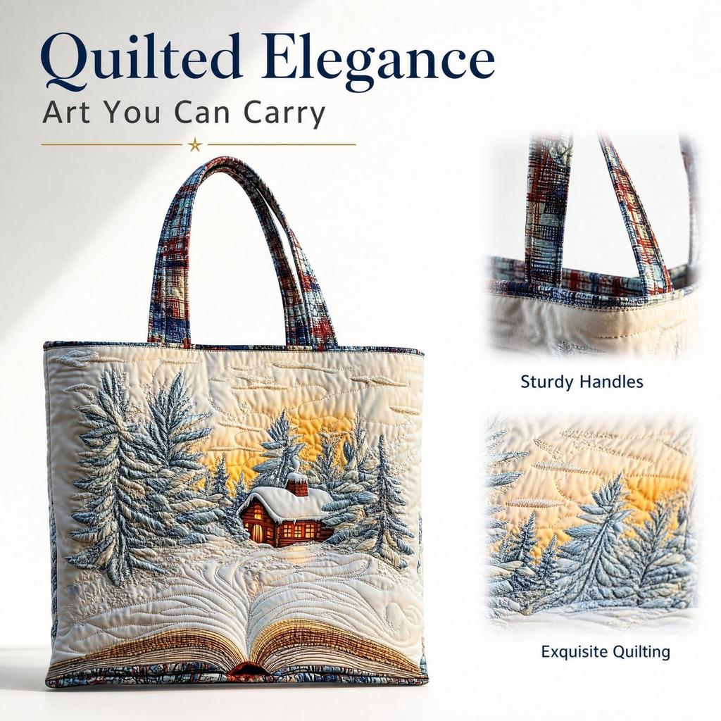 Polyester Christmas Print Bag for Holiday Shopping and Everyday Use