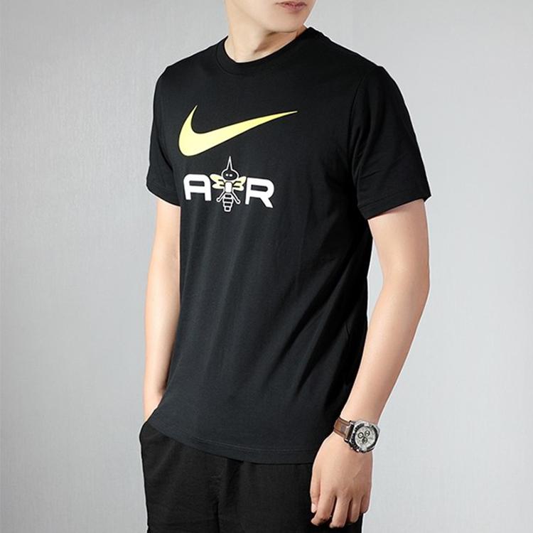 Nike Cartoon Pattern Air Sports Breathable Short Sleeve T-Shirt Men Tops Black CI2183-010