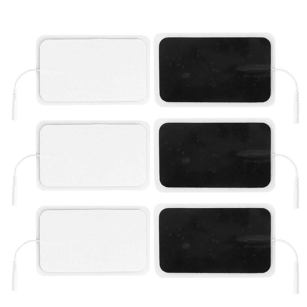 6pcs Reusable Tens Pads Non Irritating Replacement Electrode Patches for Electrotherapy