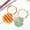 Muschelform Make-up Spiegel Tragbarer Reise Essigsäure Faltbarer Schminkspiegel Leichtgewichtiger Frauen Mädchen Handspiegel