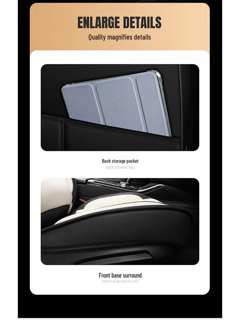 Ganzjahres-Vollleder-Sitzbezug: Bequem, Atmungsaktiv, Universelle Passform.