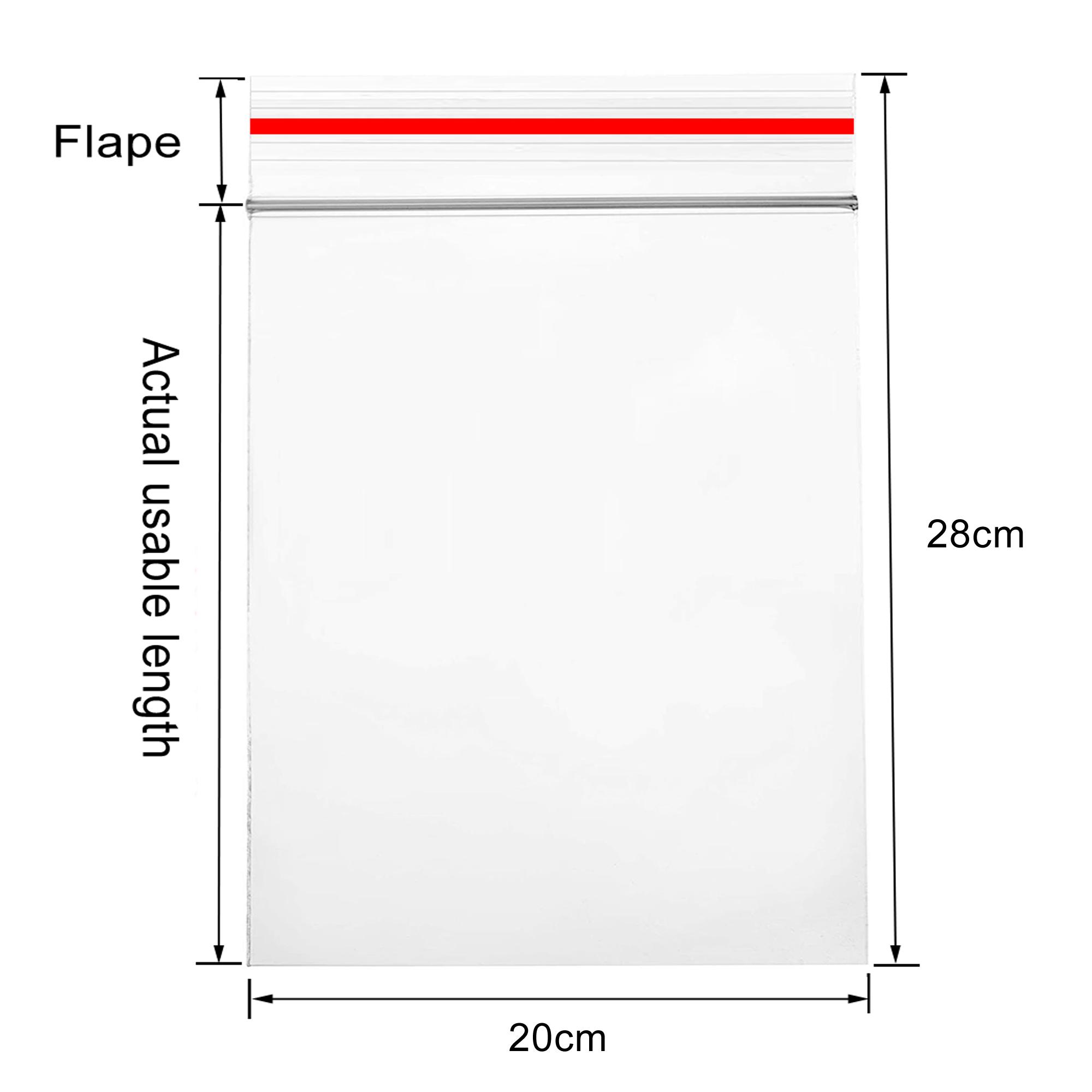 

100 шт., самозапечатывающиеся прозрачные целлофановые пакеты, закрывающиеся пластиковые полиэтиленовые пакеты с застежкой-молнией с красными краями, полиэтиленовые пакеты для фотографий, открыток, ювелирных документов, хлебобулочных изделий, печенья, конф