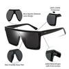 Extra large sunglasses for men and women, flat top square fashionable sunshade hat UV400