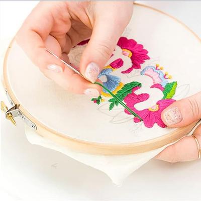 2Pcs Round Embroidery Hoops Hand Embroidery Tool Multifunctional DIY Sewing Tool Embroidery Display Frame for Quilting Stitching