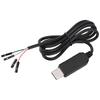 USB To COM or TTL Adapter Cable, New, 1 Meter  , Lightweight for Easy Transport, Different Color Wires,   Download, with