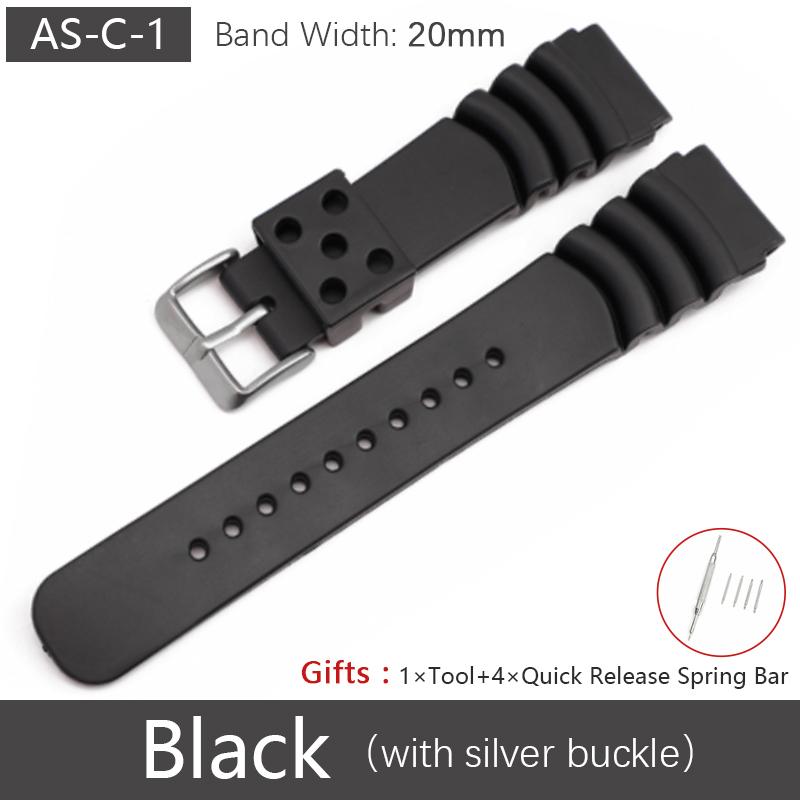 Cinturino in Silicone da 22 mm per Cassa SKX007 SKX009 SRPD55K1 Cinghie in Gomma Morbida Cinturino da Polso Se.i.ko Mod Parti Blu/Nero/Arancione
