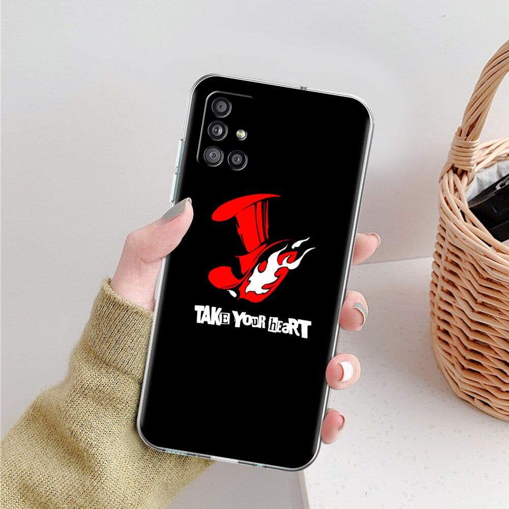 Persona 5 P5 Joker Phone Case For Samsung Galaxy A51 A71 A21S A12 A11 A31 A41 A52 A32 5G A72 A01 A50 A70 Silicone Clear Cover