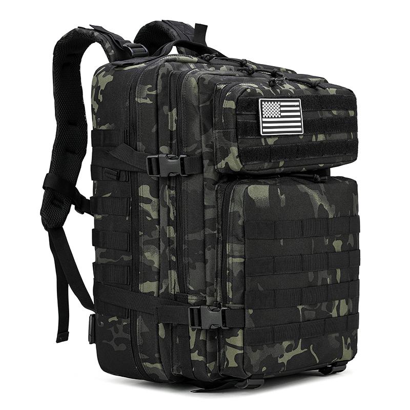 45L Hiking Travel Backpack for Men Women Tactical Camouflage Backpacks Large Outdoor Camping Adventure Multifunctional Bag