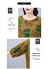Retro Printed Wide-Leg Pants & Mid-Sleeve Round Neck Top - Elegant Two-Piece Set for Mothers
