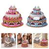 Wooden Mechanical Rotating Birthday Cake Music Box Craft Set Easy Assembly No Tool Required Musical Ornament Gifting