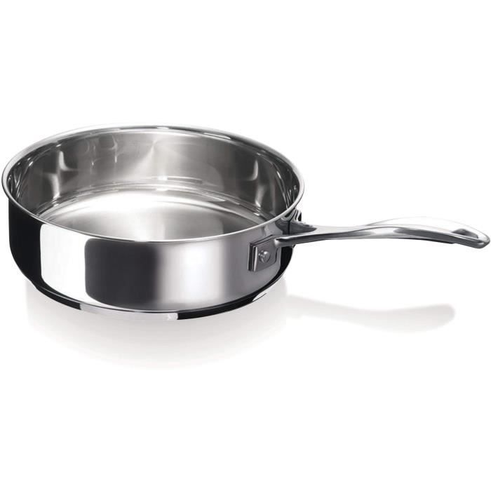Sauteuse + couvercle chef d : 24 cm - inox