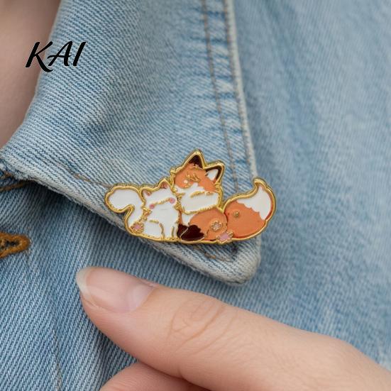 Enamel Penguin Pin Animal Brooch Pin, Bear Fox Dog Hedgehog Badge, Decorative Men Women Alloy for Coats Sweaters Scarves Badge