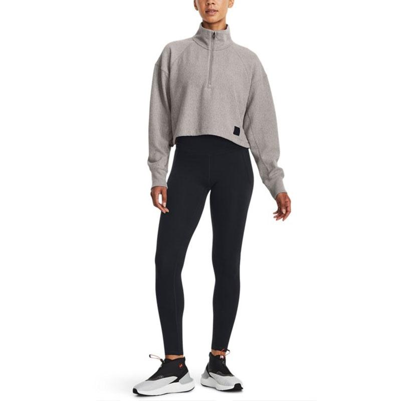 Under Armour Ottoman Sweatshirts Women's Gray Stand Collar Thickened Regular Unisex 1379772-294