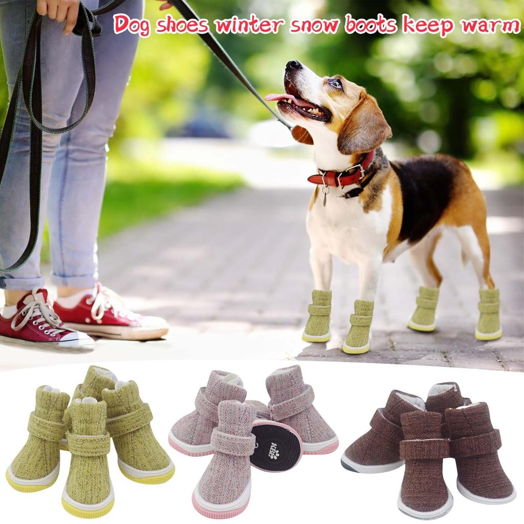 Psí boty Zimní sněhové boty Teplé bavlněné boty