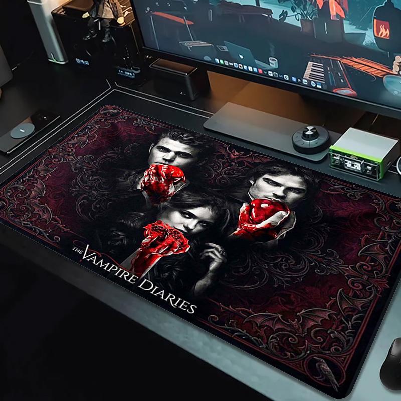 Vampir Günlükleri Renkli Mouse Pad Büyük Oyun Masası Minderi Kaymaz Dizüstü Bilgisayar Tablet Büyük Mouse Pad XXL Mat Mini PC Oyun Matı Kilitli Kenar