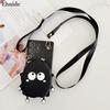 Cute Cartoon Case for Xiaomi POCO F8 Ultra F7 X7 X6 F6 Mi 15T Redmi Note 14 Pro Wallet Crossbody Strap Lanyard Card Bag Cover
