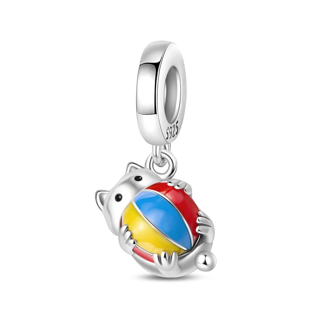 Copper Teacup Cat Lovely Paw House Pet Pendant Charm Bead Charms Bead Charms Compatible With Authentic Bracelets Fine Do It Yourself Birthday Jeweller
