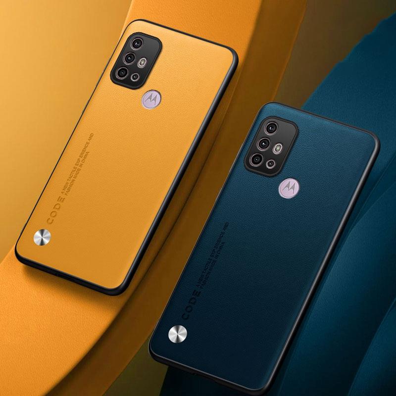 Motorola Moto G10 G20 G30 İçin Lüks PU Deri Kılıf Arka Kapak Mat Silikon Tam Koruma Telefon Kılıfı Motorola G30 G20 İçin