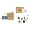 Coach Rowan 18 Classico Logo Tela Chiusura Superiore con Zip Tracolla Staccabile Borsa Boston Borse da Donna Indaco CDQ36-IMTYV