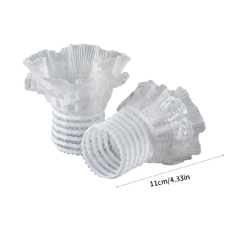 Ruffled False Sleeves for Girls Detachable Ruffled Cuffs Shirt Decorative Cuffs