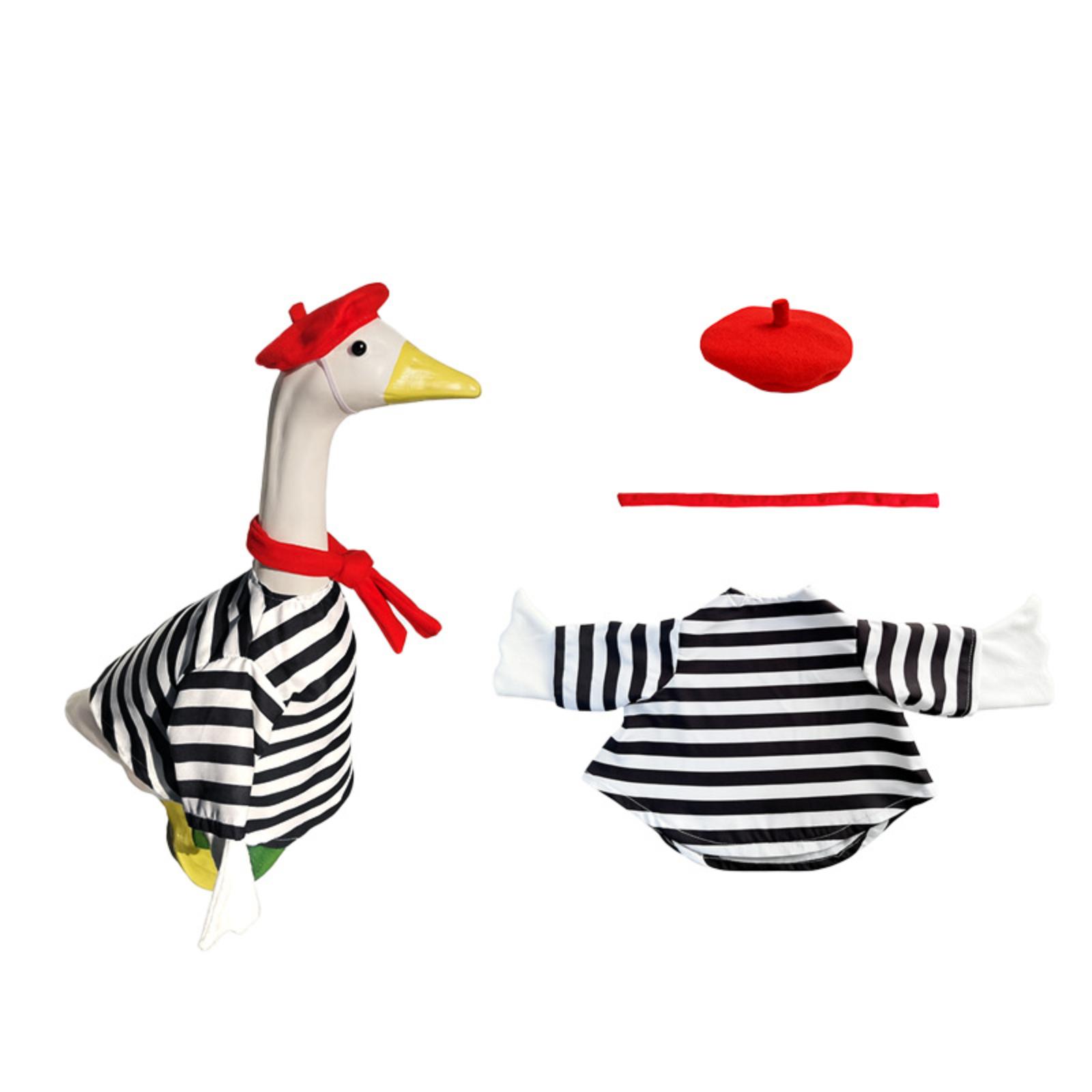 

Porch Goose Painters Outfit Cloth Charm Art Decor Decorative Goose Clothes Costume For Garden Lawn Party Yard Holiday One Size