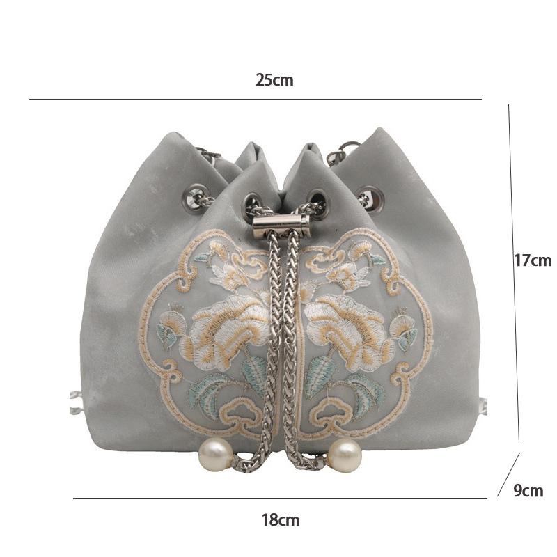 New Chinese Style Fine Embroidery Ladies Handbags 2025 Summer Fashion Shoulder Bag Crossbody Daily Party Tote Handbag For Women