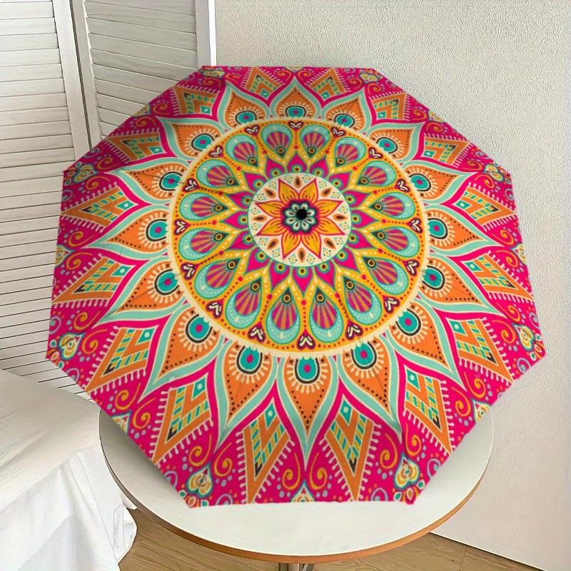 1pc Mandala, Pattern Print Umbrella , Multi-functional Umbrellafor Men & Women, Valentine s Day Gift0817081