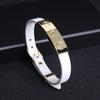 Fashionable Retro Nail Adjustable Leather Stainless Steel Minimalist Design Leather Rope Bracelet