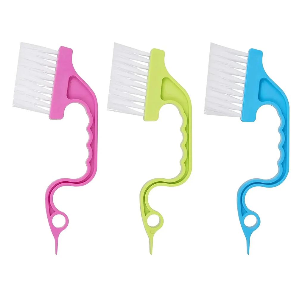 1/3pcs Multipurpose 2-in-1 Windows Gap Cleaning Brush & Flat Shovel, Household Cleaning Tool for Kitchen, Bathroom, Toilet