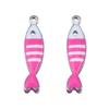 20pcs Stainless Steel Colorful Enamel Fish Charms Pendant Base DIY Ocean Necklace Earrings Jewelry Making Accessories Findings