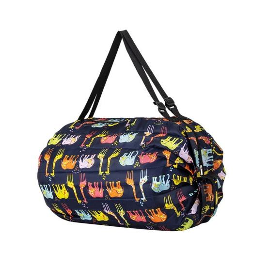 Foldable Shopping Bag Reusable Grocery Storage Tote Bag Portable Oxford Cloth Shoulder