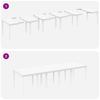 Garden Table White 300 x 100 x 73 cm Poly Rattan