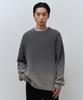 Gradient Ribbed Crew Neck Knit [Charcoal Gray]