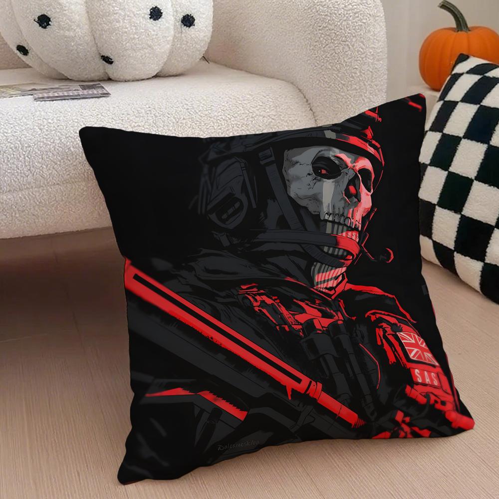 Trending Call of DDuty Game Hardcore Shooting Cushion Cover Throw Pillow Cover Hidden Button Durable Polyester Chair Cushion